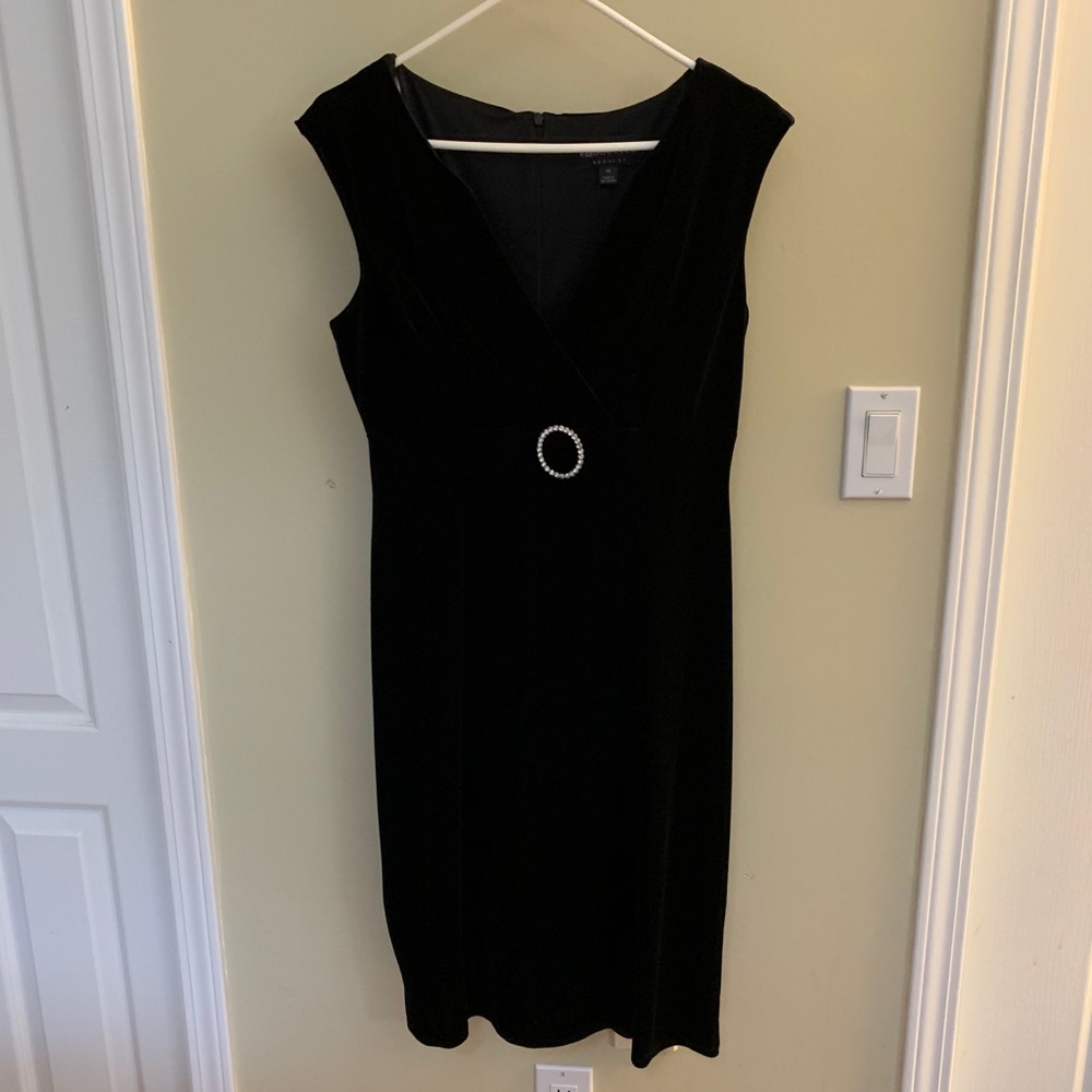 Black velvet dress